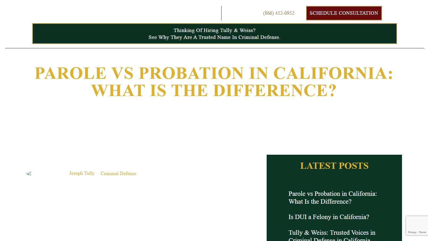 Parole vs Probation in California: What Is the Difference? (2026)